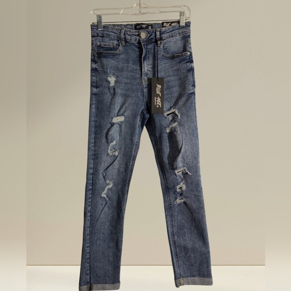 NWT Blue Age Distressed Skinny Jeans Size 7 - Picture 3 of 12